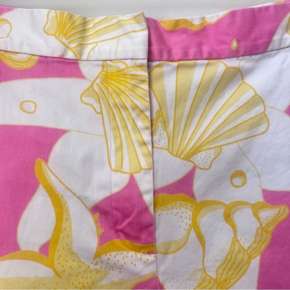 Coastal High Waisted Shell Print Pink Shorts Size 10 - Picture 4 of 10